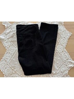 Size 14 Talbots Straight Flawless Five Pocket Black Corduroy Casual Pants